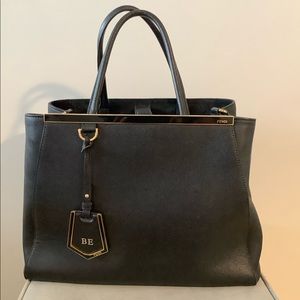 FENDI - 2Jours Large Vitello Elite Tote Bag, Black